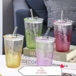 Transparent Glass Water Bottle with Sipper (No. 1136, MOQ 6)