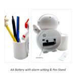 Astronaut/Space Alarm Clock with Pen Holder (No. 2302, MOQ 3) - Image 4