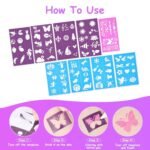 Sparkle Tattoo Fashion Angels Body Art Pen Supplies Temporary gel pens Kit with Stencil (No. 8806, MOQ 6) - Image 4