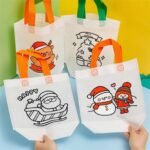 DIY Graffiti Party Bag | 12 x 14 Inches Reusable Non-Woven Coloring Bags  | Pack of 24 Pcs (No. D-1224) - Image 4
