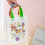 DIY Graffiti Party Bag | 12 x 14 Inches Reusable Non-Woven Coloring Bags  | Pack of 24 Pcs (No. D-1224) - Image 5