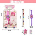 Kawaii Stationary Kit for Kids with Pencils, Small Purse with Wrist Watch, Sharpener for Kids, Erasers for Kids (No. 9005, MOQ 4) - Image 2