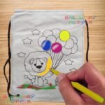 DIY Coloring Return Gifts Bags For Kids Birthday Party - Reusable Goodie bags gift bags small (No. D-1209, MOQ 12) - Image 4