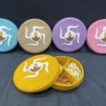 Multi-Color Dry Fruit Tray Lid Eco Friendly Handmade Cotton Rope Collection 9x9 inch (Model No. 7, Assorted Colors)