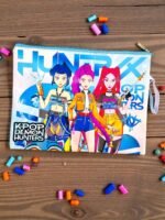 A4 Size K-POP Demon Hunters Durable Faux Leather Pouch (No. D-1278, MOQ 4) - Image 2