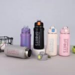 Insulated Sports Double-Wall Tumblers with Straws 700ml (No. HH-18, Assorted Prints)