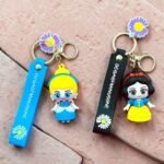 Princess Frozen Hanging Ring 3D Rubber Keychain (MOQ 6)