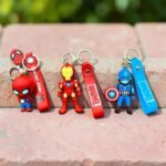 Superhero Cartoon Hanging Ring 3D Rubber Keychain (MOQ 6)