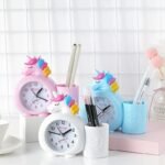Unicorn Alarm Clock with Pen Holder (No. 7050, MOQ 3)