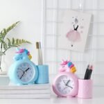 Unicorn Alarm Clock with Pen Holder (No. 7050, MOQ 3) - Image 3