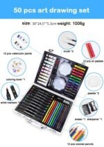 Cartoon Art Kit with Twin Tip Color Markers, Colouring Pencils, Crayons, Coloring Book and Water Color Paint Brush for Painting (No. 9617, MOQ 2) - Image 2