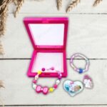 Hello Kitty Pink Bead Bracelet For Girls (No. HA-172, 1 Box | 12 Bracelets)