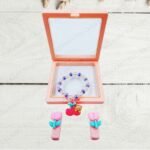 Teddy Blue White Bead Bracelet with Clips (No. HA-151, 1 Box | 12 Bracelets)