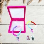 Cute Unicorn Bead Bracelet For Girls (No. HA-161, 1 Box | 12 Bracelets)