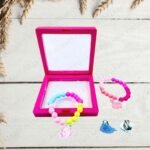 Cute Water Animal Bead Bracelet For Girls (No. HA-166, 1 Box | 12 Bracelets)