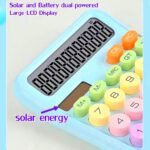 Colorful Candy Mechanical Calculator 12 Digit Large LCD Display with Solar, 5 line (No. SB-101, MOQ 3) - Image 2