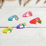 Rainbow Sparkling Hair Clips for Kids (No. HA-01, Pack of 10 Clips)