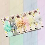 Pastel Colors Flowers Sparkling Head Bands for Kids (No. HA-81, MOQ 12)