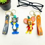 Tom and Jerry with Cap 3D Rubber Keychain (No. KC-05, MOQ 6)