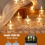 Decorative Transparent LED Candles Light Flameless and Smokeless | Pack of 24 Pcs (No. 1135B-MG, MOQ 3)