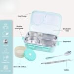 Lunch Box Insulated Air Tight with Utensils, Stainless Steel, 750 ml (No. 7089, MOQ 3) - Image 2