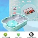 Lunch Box Insulated Air Tight with Utensils, Stainless Steel, 750 ml (No. 7089, MOQ 3) - Image 3