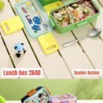 Stainless Steel Double Decker Lunch Box (No. 2640, MOQ 3)