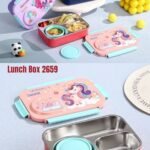 Unicorn Mermaid Space Theme Stainless Steel Lunch Box (No. 2659, MOQ 3)
