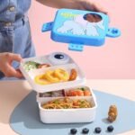Cute 3D Elephant Shaped Bento Lunch Box for School & Office with Cutlery | Leak-Proof BPA Free (No. 7115, MOQ 3) - Image 3