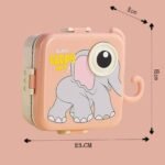 Cute 3D Elephant Shaped Bento Lunch Box for School & Office with Cutlery | Leak-Proof BPA Free (No. 7115, MOQ 3) - Image 4