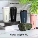 Stainless Steel Coffee Travel Mug 510ml (No. 1002, Assorted Colors, MOQ 4)