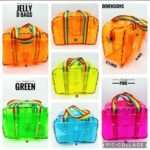 Transparent Neon Jelly D Bags (No. SB-078, Assorted Color, MOQ 4)