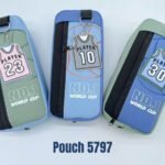 Player World Cup Double Zip Pencil Pouch (No. 5797, MOQ 3)