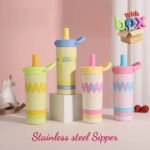 Sipper & Bottle Water Flask With Handle 600ml (No. 2118, Assorted Colors, MOQ 2)