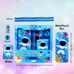 Space/Unicorn Stationery Kit For Kids | 6 In 1 Cartoon School Items (No. D-8020, Assorted Prints, MOQ 4) - Image 2