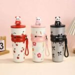 Panda Steel Tumbler with Strap 700ml (No. 4032, MOQ 2)