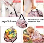 Foldable Reusable Grocery Strip Bags, Portable Large Capacity Shopping/Picnic Bag (No. HH-03, Assorted Prints/Colors, MOQ 4) - Image 3