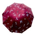 3 Fold Manual Open Satin Printed Umbrella, Rain and Sun Protective (Design 01) - Image 4