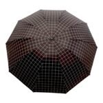3 Fold Manual Open Satin Printed Umbrella, Rain and Sun Protective (Design 02) - Image 4