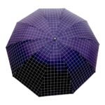 3 Fold Manual Open Satin Printed Umbrella, Rain and Sun Protective (Design 02) - Image 8