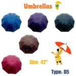 3 Fold Manual Open Satin Printed Umbrella, Rain and Sun Protective (Design 05)