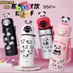 Panda on Cap Water Bottle Vacuum Insulated 550ml (No. 9412, Assorted Color, MOQ 2)