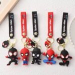 Spider-man Hanging Ring 3D Rubber Keychain (MOQ 6)