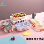 3 Compartment Bento Stainless Steel Lunch Box (No. 2553, MOQ 3)