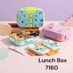 Assorted Prints Bento Stainless Steel Lunch Box 3 Compartment (No. 7160, MOQ 3)