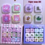 Cartoon Based Portable Paper Soap Assorted Colors | 36 Pcs Box (No. 201)