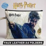 A4 Size Harry Potter Durable Faux Leather Pouch (No. D-1293, MOQ 4)