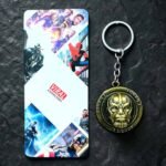 Thanos Helmet Design Themed Metal Revolving Keychain (MOQ 4)