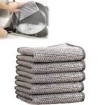 Non-Scratch Wire Dishcloth, Multipurpose Wire Dish Washing Rags (MOQ 36)