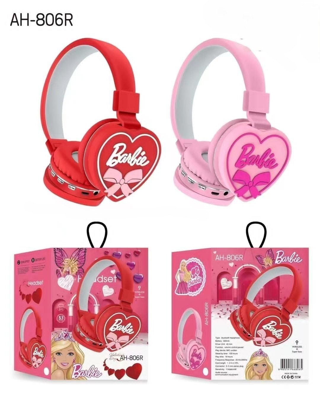 wireless-headphones-barbie.jpeg Barbie Wireless Bluetooth Headphones (No. AH-806R, MOQ 2) - Image 1